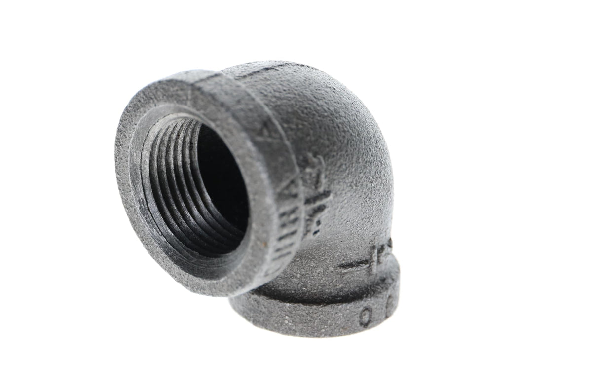 Mueller Streamline 1/2" x 3/8" Black Iron Elbow - 90°