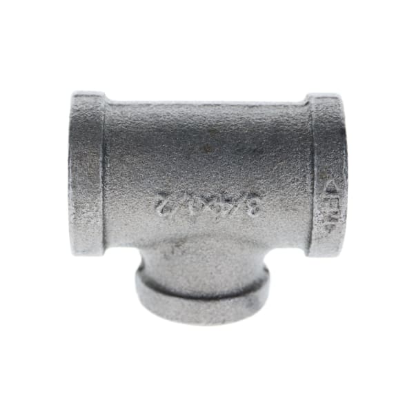 3/4" x 3/4" x 1/2" Black Iron Tee