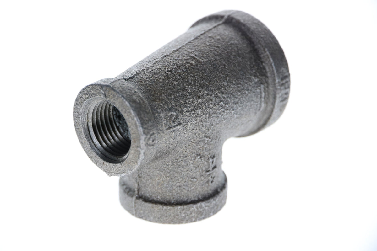 Mueller Streamline 1" x 1/2" x 3/4" Black Iron Tee