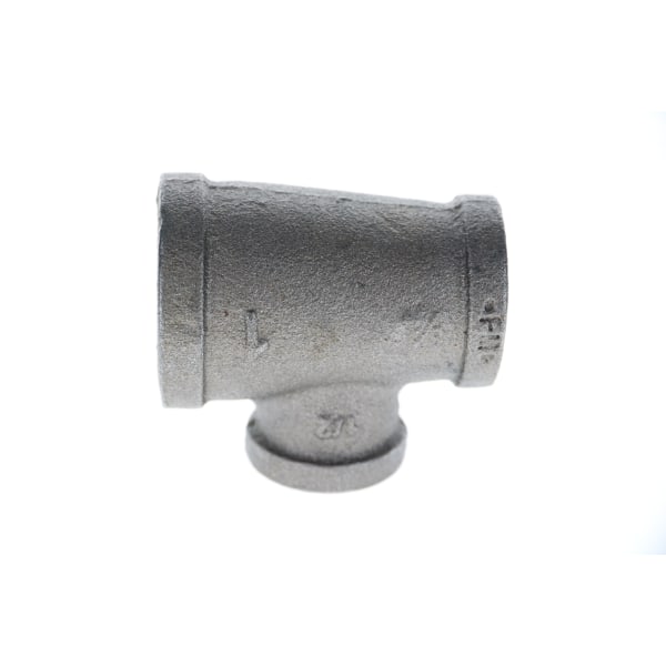 1-1/2" x 1-1/4" x 3/4" Black Iron Tee