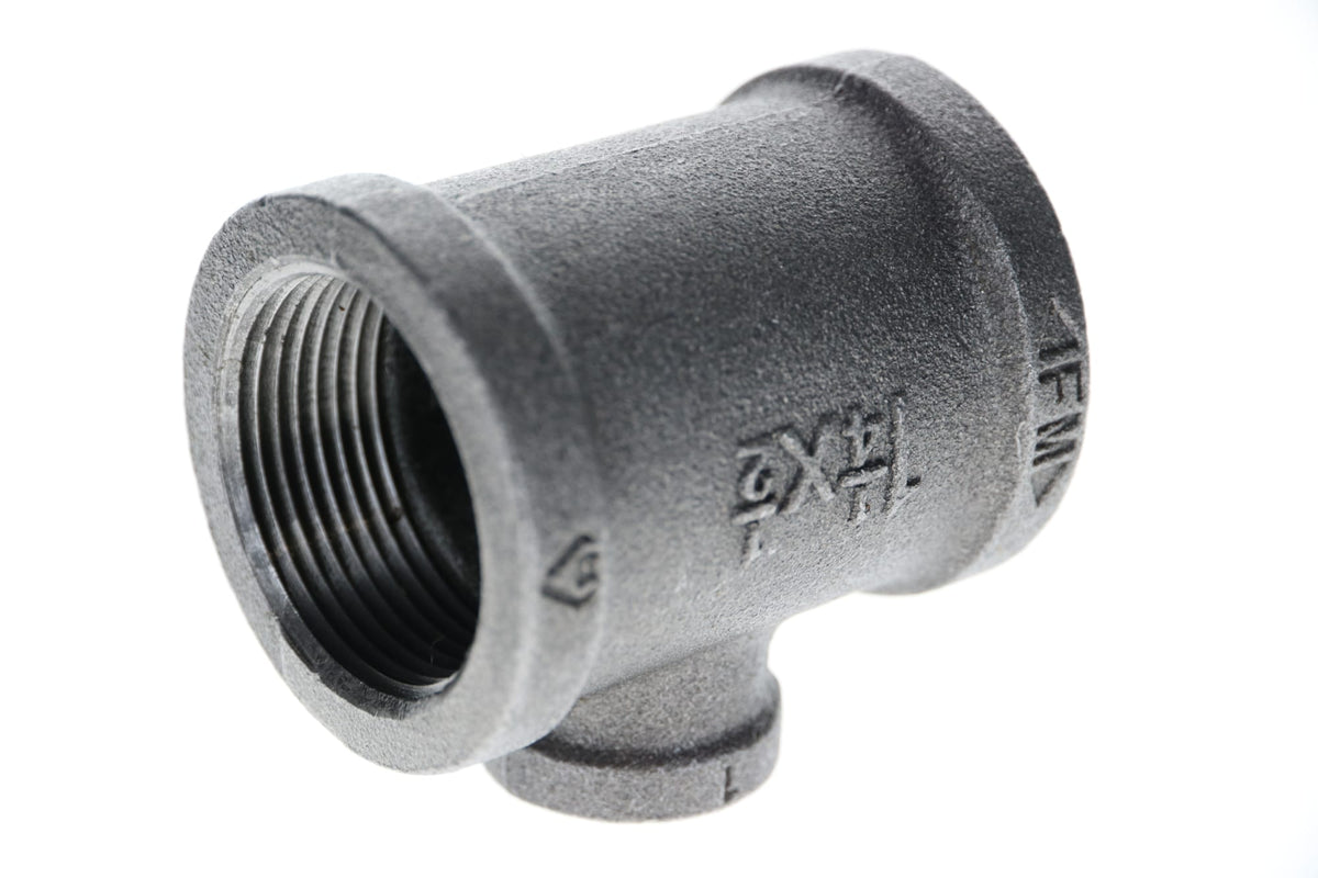 Mueller Streamline 1-1/4" x 1-1/4" x 1/2" Black Iron Tee