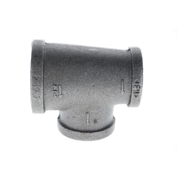 1-1/2" x 1-1/4" x 1-1/4" Black Iron Tee