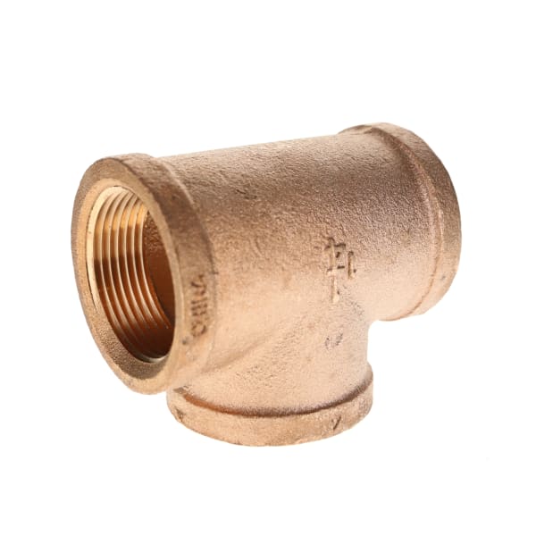 1-1/2" x 1-1/2" x 3/4" - Brass Tee (Reducing)