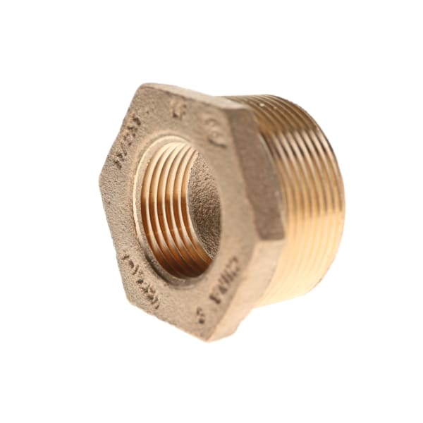 1-1/4" x 1/2" - Brass Bushing - FIP x MIP