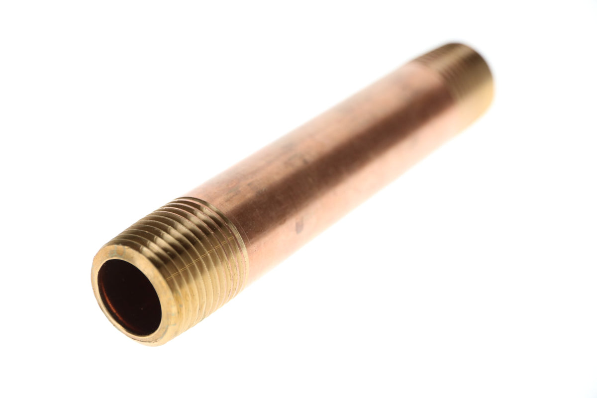 Legend Valve 3/8" x 5" Red Brass Pipe Nipple