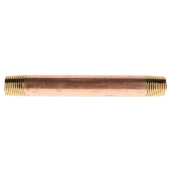 1/2" x 10" Red Brass Pipe Nipple