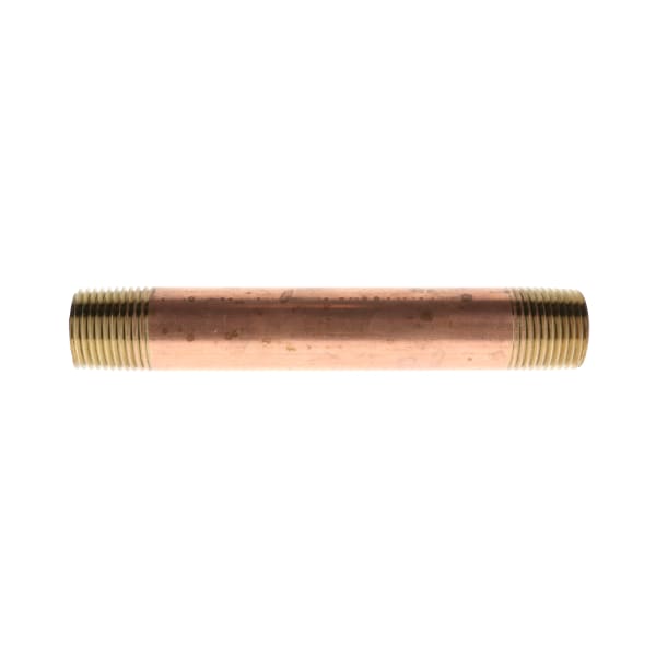 3/8" x 5-1/2" Red Brass Pipe Nipple