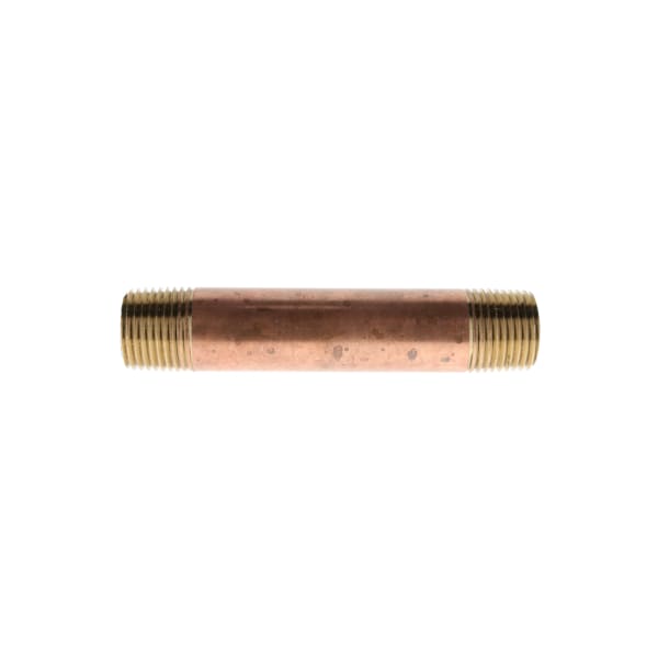 1/2" x 5" Red Brass Pipe Nipple