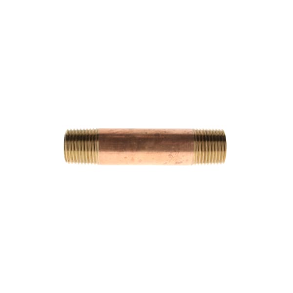 3/8" x 4" Red Brass Pipe Nipple