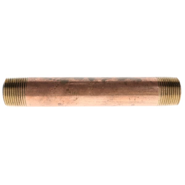 3/4" x 8" Red Brass Pipe Nipple