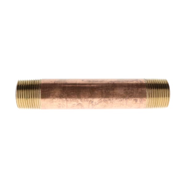 3/4" x 6" Red Brass Pipe Nipple