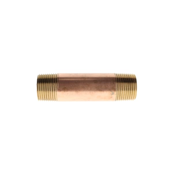3/4" x 4" Red Brass Pipe Nipple