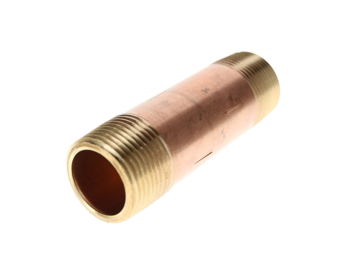 Legend Valve 1" x 5" Red Brass Pipe Nipple