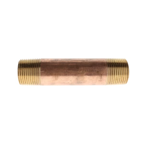 1" x 6" Red Brass Pipe Nipple