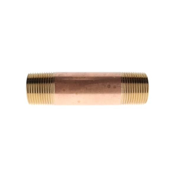 1" x 5-1/2" Red Brass Pipe Nipple