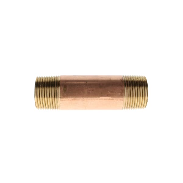1" x 5" Red Brass Pipe Nipple