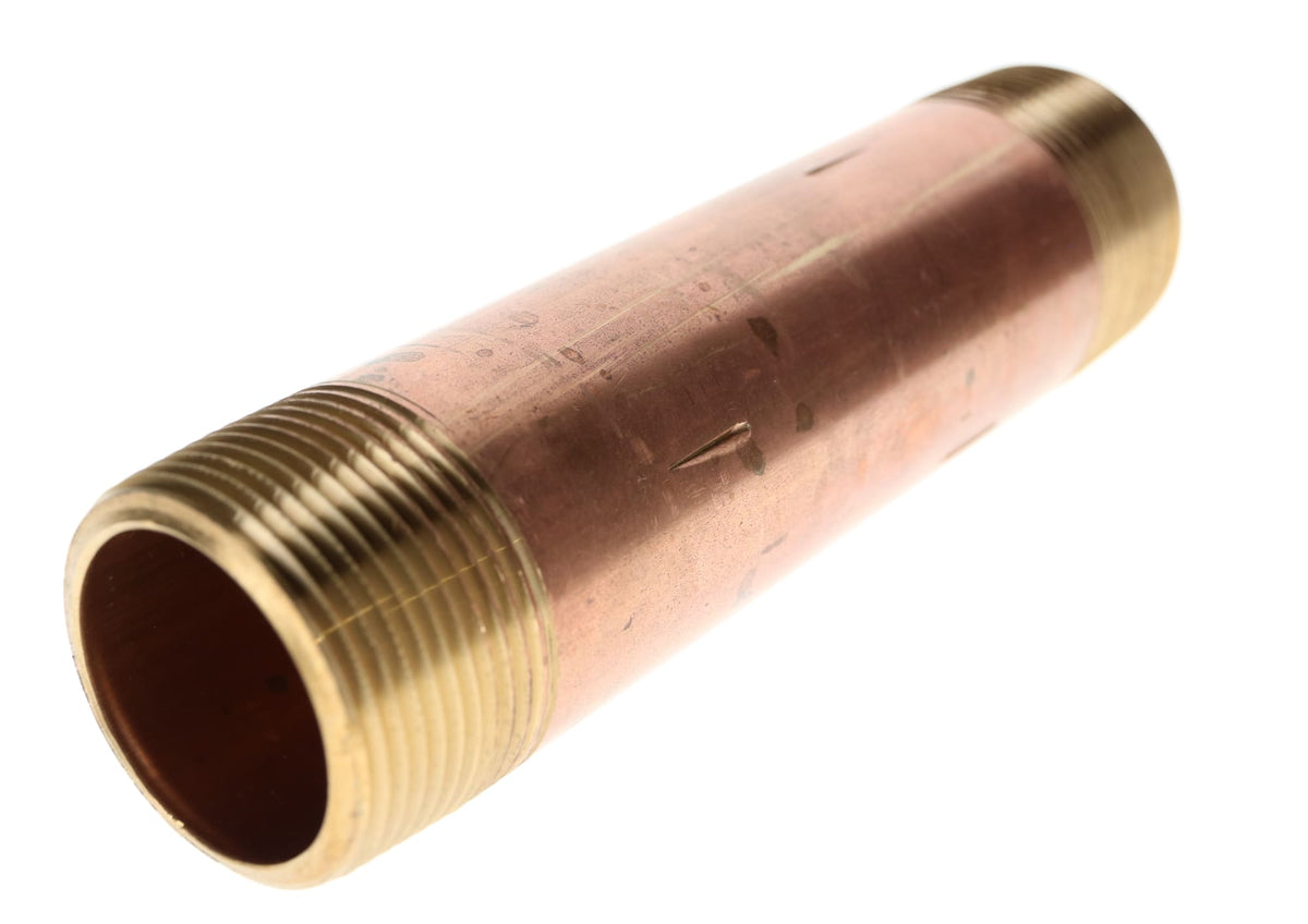 Legend Valve 1-1/4" x 6" Red Brass Pipe Nipple