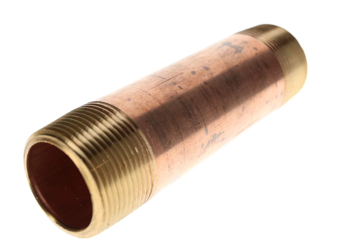Legend Valve 1-1/4" x 5-1/2" Red Brass Pipe Nipple