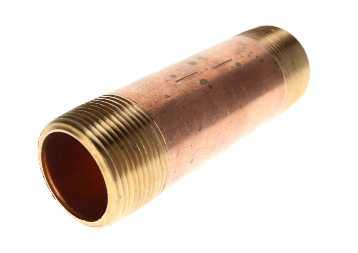 Legend Valve 1-1/4" x 5" Red Brass Pipe Nipple