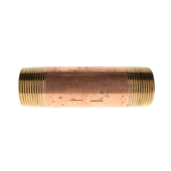 1-1/4" x 5" Red Brass Pipe Nipple