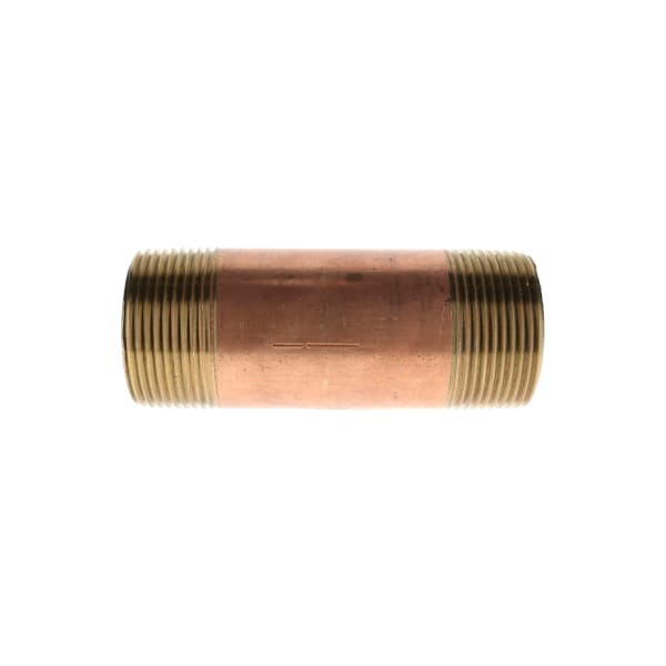 1-1/4" x 4" Red Brass Pipe Nipple
