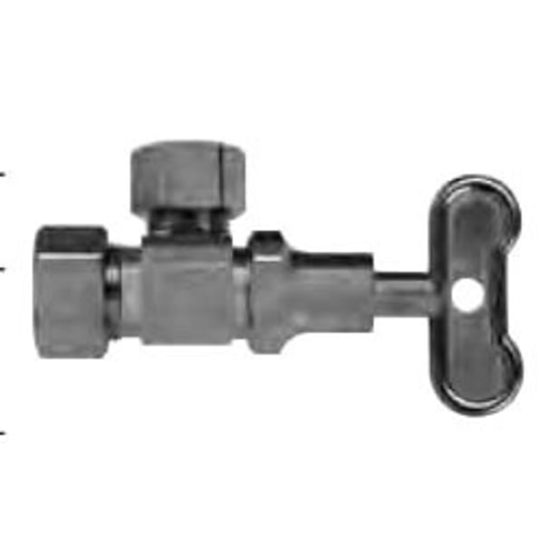 1/2" x 3/8" Angle Stop(Key) - Comp x Comp, Chrome