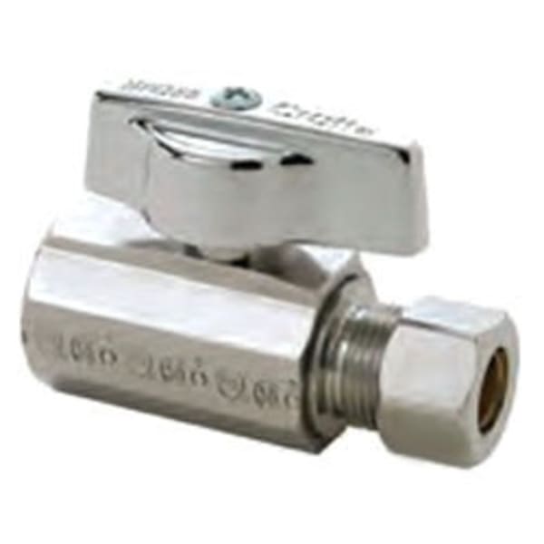 1/2" x 3/8" Straight Stop - FIP x Comp,