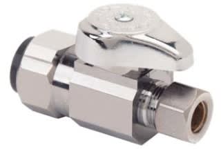 BrassCraft G2PS14X C 1/2" x 3/8" Straight Stop - Push x Comp, Chrome