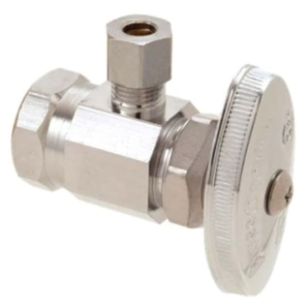 1/2" x 1/4" Angle Stop - FIP x Comp, Chrome