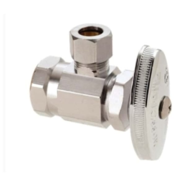 1/2" x 3/8" Angle Stop - FIP x Comp, Chrome
