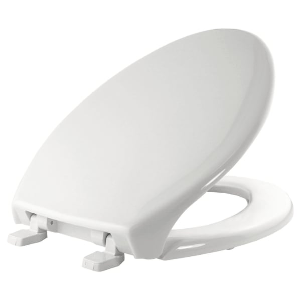 Bemis - AFFINITY™ 14" x 18-13/16", White, Plastic, Closed Front, Elongated, Residential Toilet Seat with Cover
