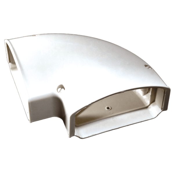 Cover Guard CG90 Lineset Duct, Easy Installation, HVAC, White, 90 Flat Ell 4.5"