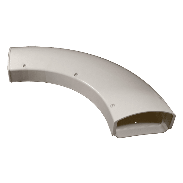 White 4.5" wide 45' elbow to turn 4.5" wide channels 45'. Expands to easily hold multi-zone applications. Shrinkwrapped with 1 extra quick-lock cam screw.