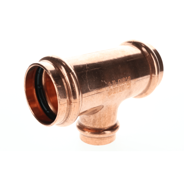 3" x 3" x 2" Copper Press Fittings - Tee P x P x P