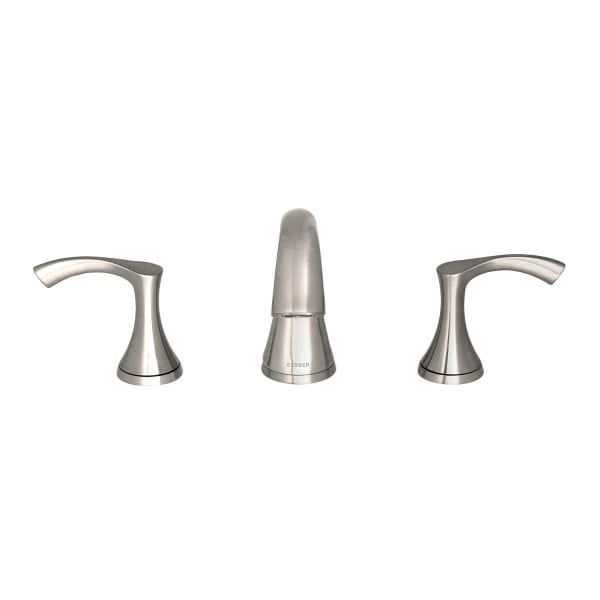 Antioch 2H Widespread Lavatory Faucet w/ Metal Touch Down Drain 1.2gpm Brushed Nickel