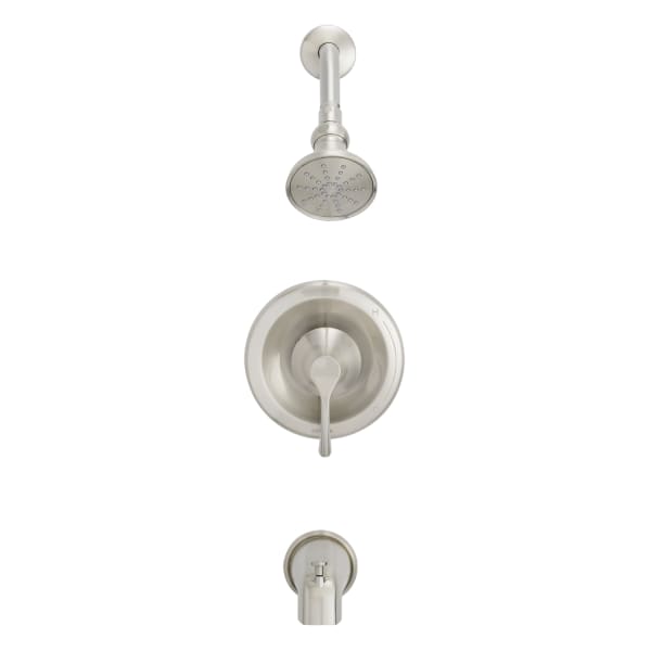 Antioch 1H Tub & Shower Trim Kit w/ Diverter on Spout & Treysta Cartridge 1.75gpm Brushed Nickel