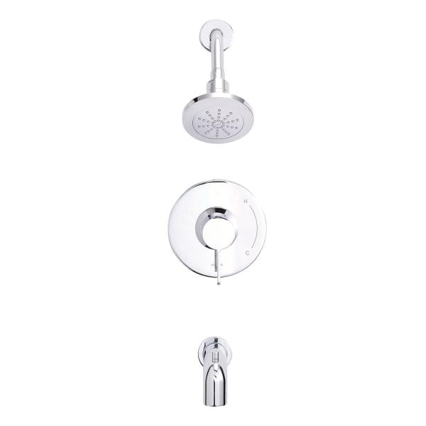Amalfi 1H Tub & Shower Trim Kit w/ Diverter on Spout & Treysta Cartridge 1.75gpm Chrome