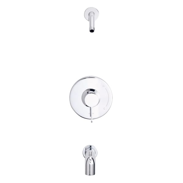 Amalfi 1H Tub & Shower Trim Kit & Treysta Cartridge w/ Diverter on Spout Less Showerhead Chrome