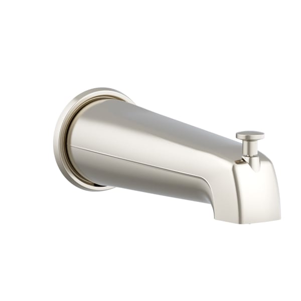 8" Wall Mount Tub Spout with Diverter Brushed Nickel