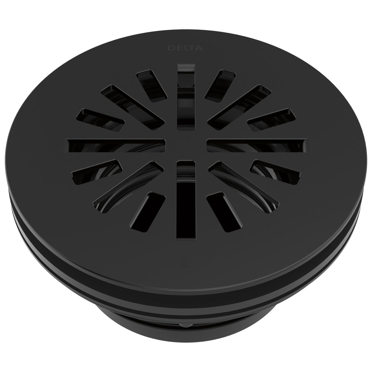 Delta DT051411-BL 4" Prefab Round Shower Drain Matte Black