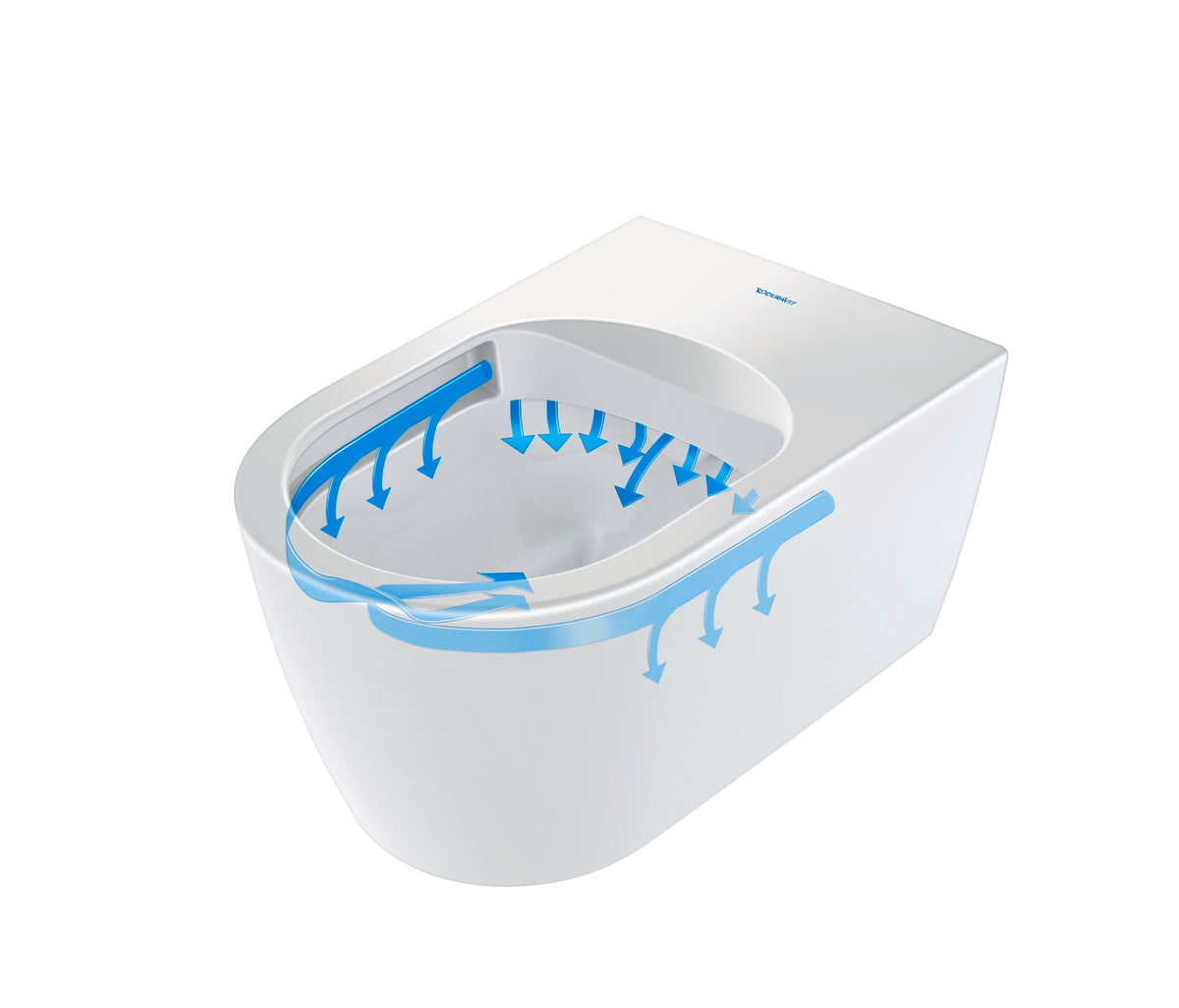 Duravit ME by Starck 1.28/0.8 GPF Dual Flush Rimless ADA Compliant Compact Elongated Wall Mounted Toilet in White