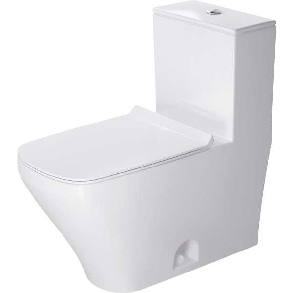 Duravit DuraStyle 1.32/0.92 GPF Dual Flush Elongated One Piece Toilet in White, Top Push Button Flush - Seat Sold Separately