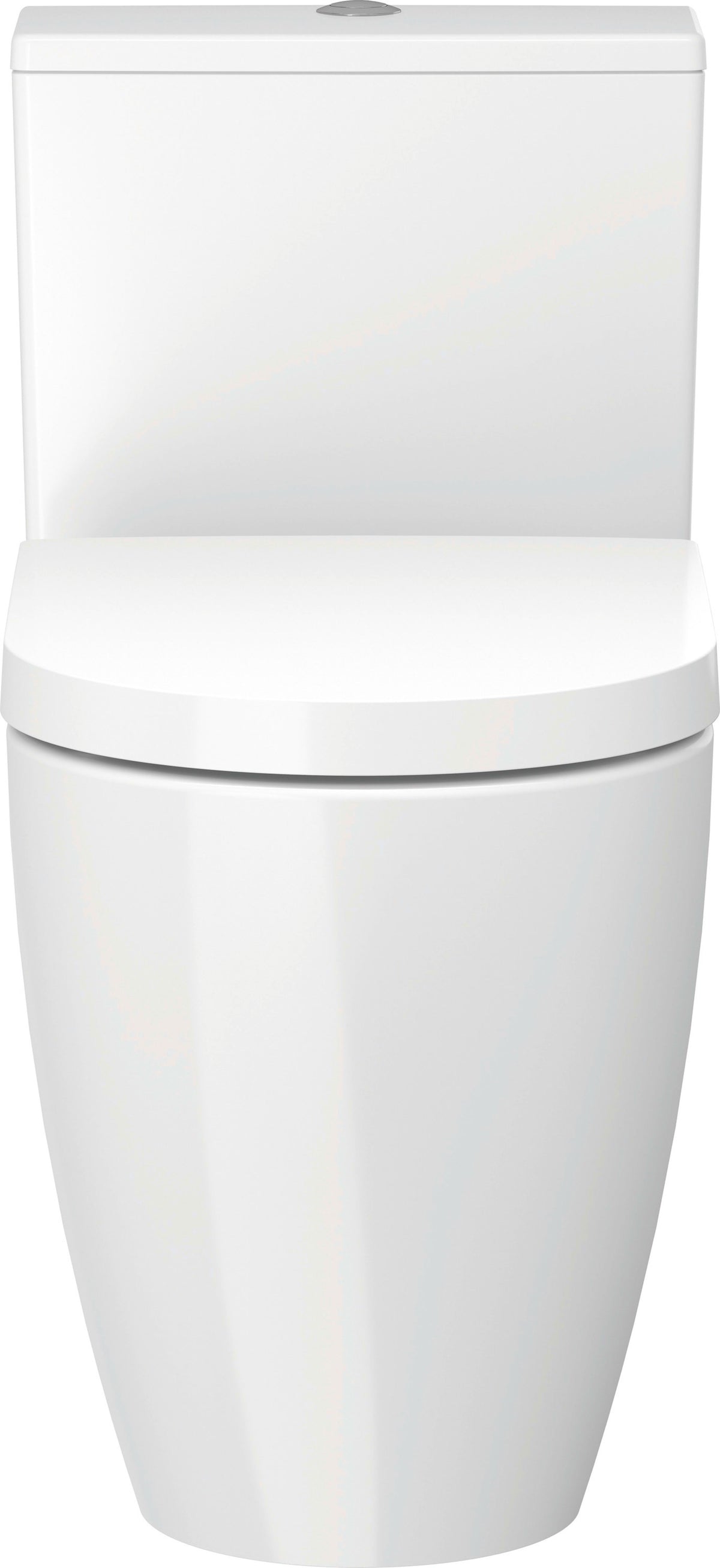 Duravit ME by Starck 1.28 GPF Single Flush Rimless Elongated ADA Compliant One Piece Toilet in White, Top Push Button Flush - Seat Sold Separately