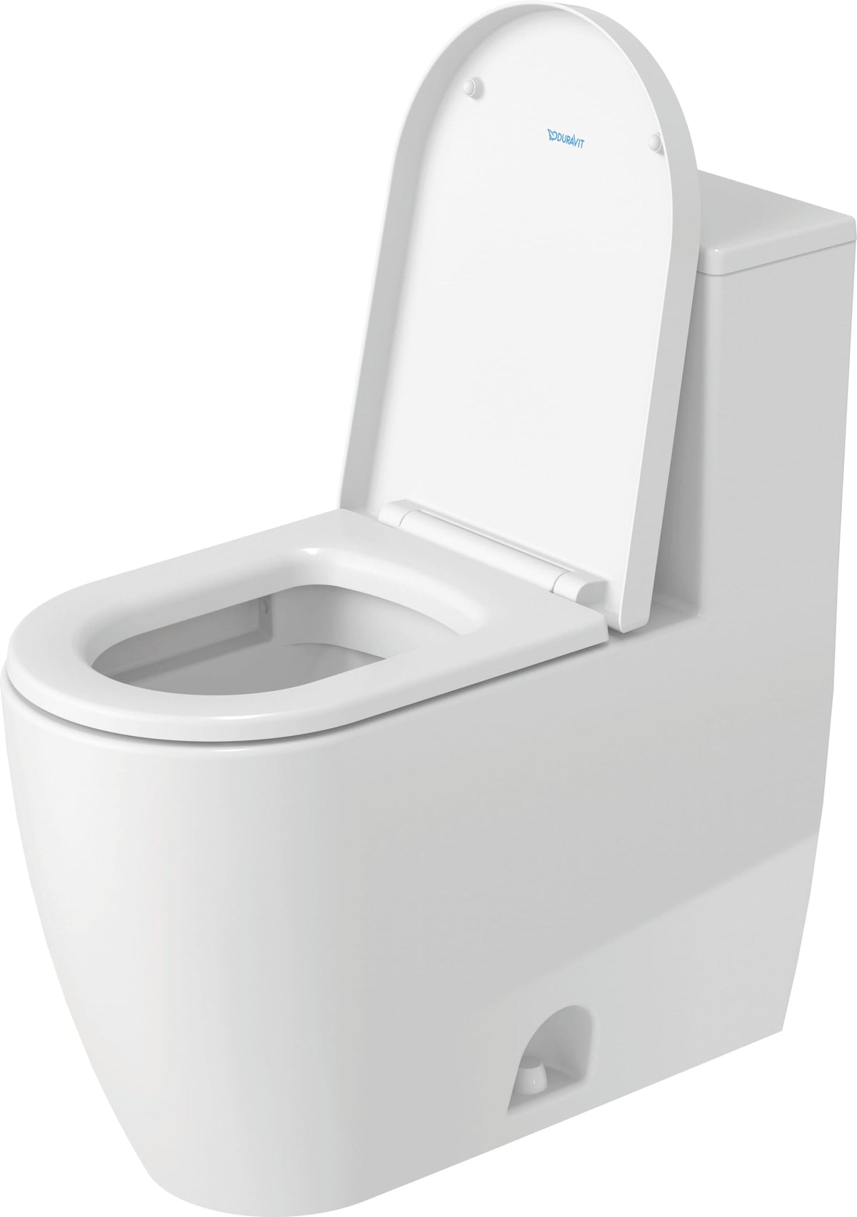 Duravit ME by Starck 1.28 GPF Single Flush Rimless Elongated ADA Compliant One Piece Toilet in White, Top Push Button Flush - Seat Sold Separately