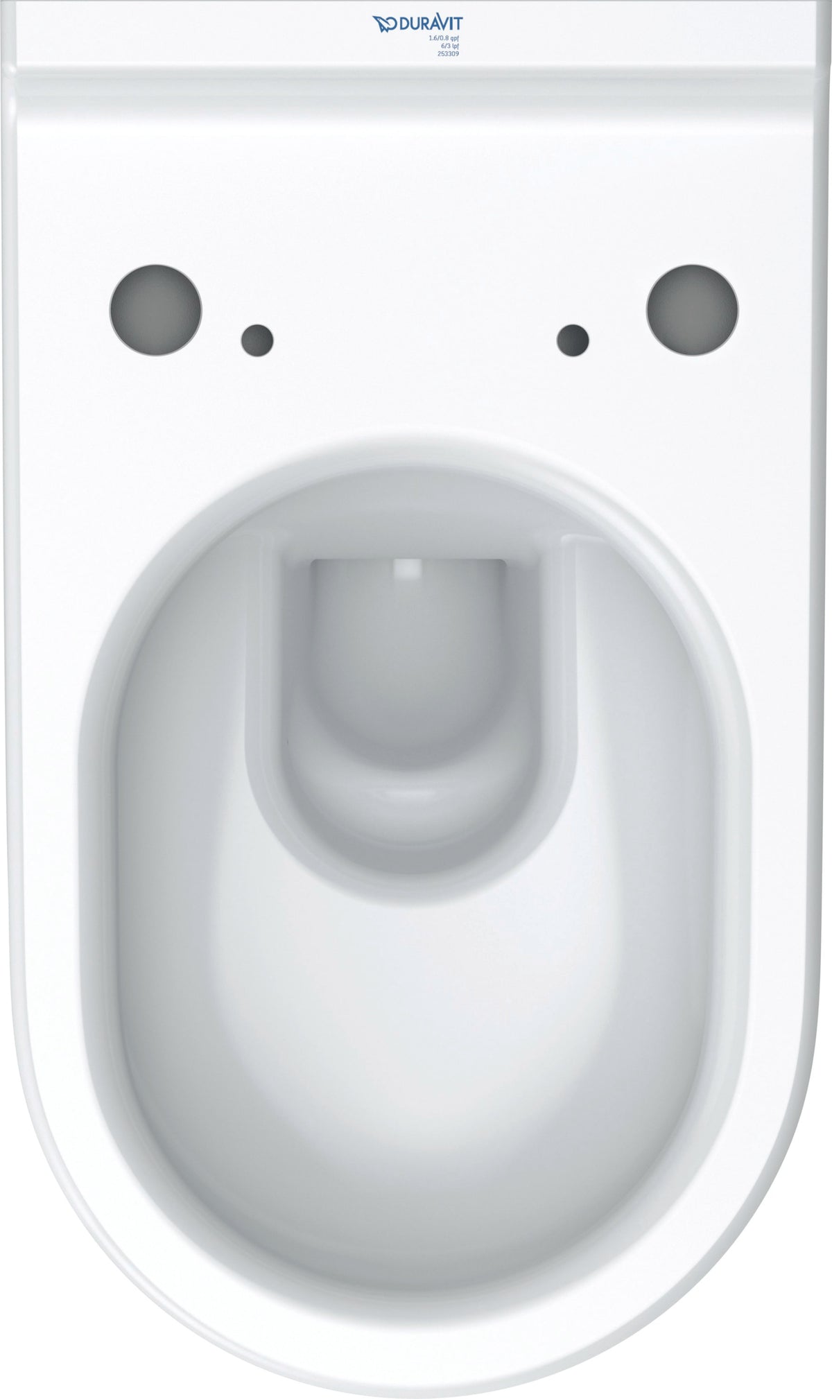 Duravit Starck 3 1.28/0.8 GPF Dual Flush ADA Compliant Elongated Wall Mounted Toilet in White - Seat, Actuator, and In-Wall Tank and Carrier Sold