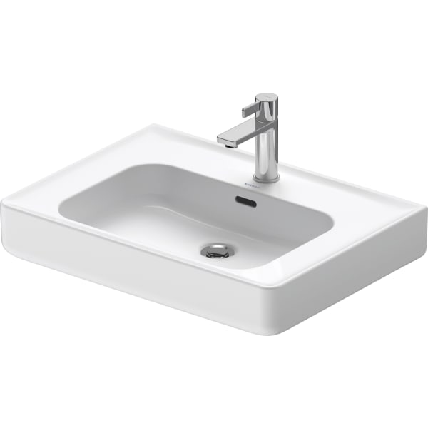 Duravit Soleil by Starck 25 5/8" Rectangular Wall Mounted Sink in White with Single Faucet Hole and with Overflow