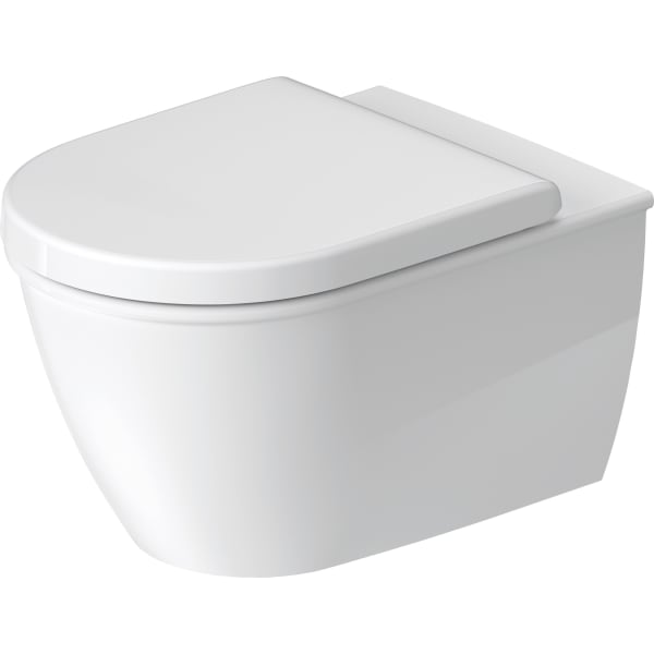 Duravit Darling New 1.6/0.8 GPF Dual Flush ADA Compliant Elongated Wall Mounted Toilet in White