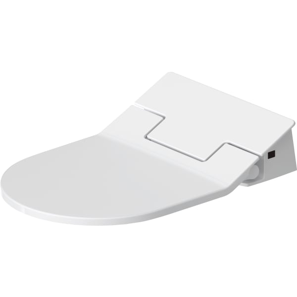 Duravit SensoWash Slim Elongated Bidet Toilet Seat in White, with Remote, Concealed Connections