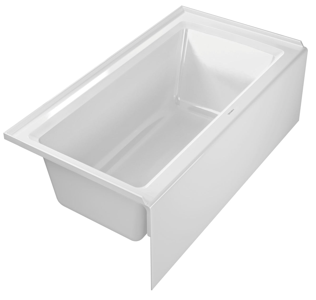 Duravit Architec 60" x 32" Rectangular Alcove Bathtub in White Acrylic with Left Drain, Drain Sold Separately