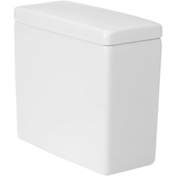 Duravit Starck 3 1.28 GPF Single Flush Toilet Tank in White with Left Lever Flush
